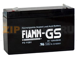 FIAMM FG 11201 Герметичные необслуживаемые аккумуляторы (АКБ) FIAMM FG 11201 Напряжение - 6 В; Емкость - 12 Ач; Габариты: длина 151 мм, ширина 50 мм, высота 93 мм, вес: 1,8 кг