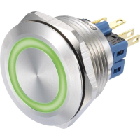 Кнопка 250 В/AC, 3 А, 1 x вкл/вкл, без фиксации, 1 шт TRU Components GQ28-11E/G/12V