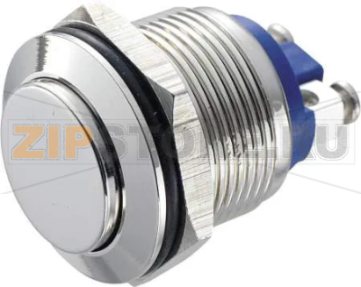 Кнопка антивандальная 48 В/DC, 2 А, 1 x выкл/вкл, без фиксации, IP65, 1 шт TRU Components GQ 16H-S 