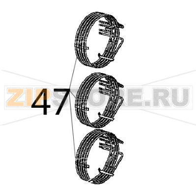 Circ. heat. element D=230, 5 turns Unox XB 895 Circ. heat. element D=230, 5 turns Unox XB 895Запчасть на деталировке под номером: 47