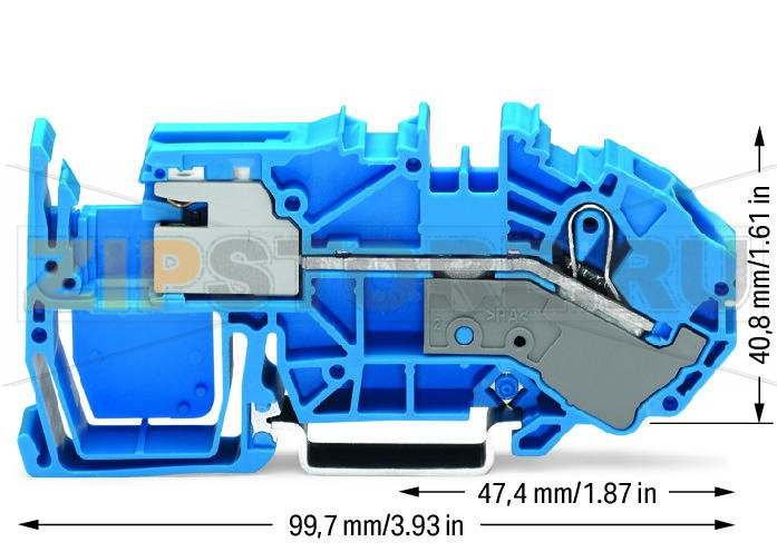 1-проводные клеммы с размыкателем нейтрали; 16 мм; Push-in CAGE CLAMP®; 16,00 mm; синие Wago 2016-7714 