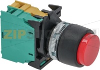 PROTRUD. PUSH-BUTTON BRIGHT RED