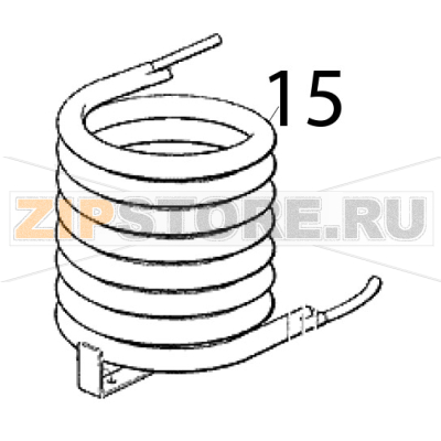 Wassergekühlt kondensator Scotsman EC 126 AS Wassergekühlt kondensator Scotsman EC 126 ASЗапчасть на деталировке под номером: 15