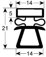 УПЛОТНЕНИЕ ДВЕРИ 380x380ММ ПРОФИЛЬ 9162