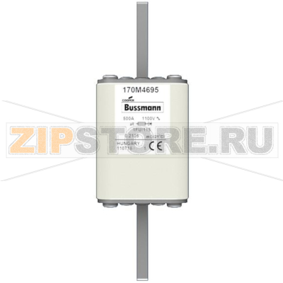 Предохранитель, 500 A, AC 1100 В, 100 кА, size 1, 45x59x156 мм, aR, IEC UL Eaton FUSE 500A 110 
