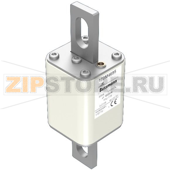 Предохранитель, 500 A, AC 1100 В, 100 кА, size 1, 45x59x156 мм, aR, IEC UL Eaton FUSE 500A 110 
