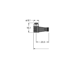 Кабель PVC Turck PKW3S-0.6-PSG3S/TEL