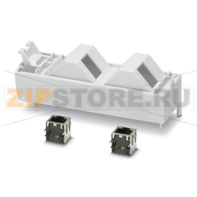 Модуль подключения фронтальный Phoenix Contact ME PLC 40 CTRJ45 GY7035 VPE1 Компоненты корпуса: держатель соединительных элементов Phoenix Contact ME PLC 40 CTRJ45 GY7035 VPE1Два штекера RJ45, предварительно установлена крышка и рычажок для разблокировкиТип монтажа: фиксация в нижней части корпуса