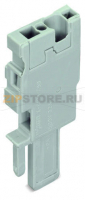 Начальный модуль для 1-проводной розетки; со встроенной торцевой пластиной; 4 mm?; 1-пол.; 4,00 mm?; серые Wago 769-501