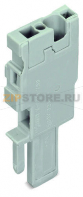 Начальный модуль для 1-проводной розетки; со встроенной торцевой пластиной; 4 mm?; 1-пол.; 4,00 mm?; серые Wago 769-501 
