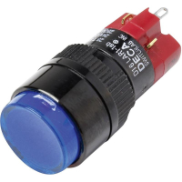 Кнопка 250 В/AC, 5 А, 1 x выкл/вкл, с фиксацией, IP40, 1 шт DECA D16LAR1-1abKB