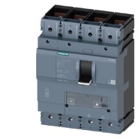 circuit breaker 3VA2 IEC frame 400 breaking capacity class L Icu=150kA @ 415V 4-pole, line protection ETU340, ELISA LI, In=250A overload protection Ir=100A...250A short-circuit protection Ii=15 x In N conductor protection adjustable (OFF, 50%, 100%) nut k