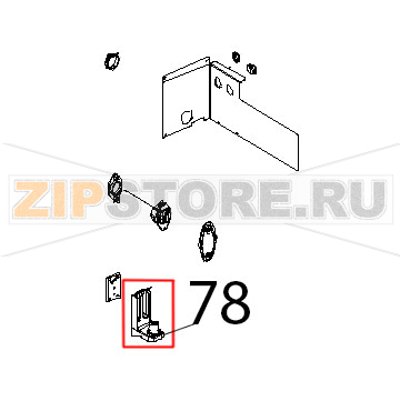 Staffa inf. porta Unox XBC 815G Staffa inf. porta Unox XBC 815GЗапчасть на деталировке под номером: 78