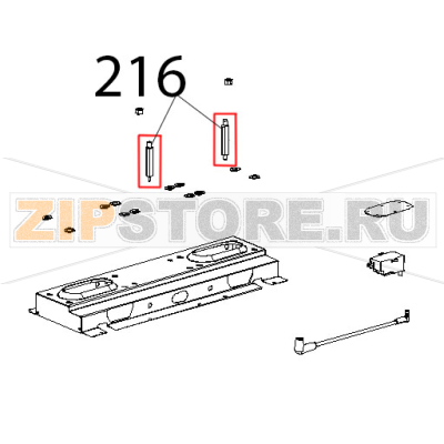 Colonnina fissaggio bruciatore Unox XBC 815G Colonnina fissaggio bruciatore Unox XBC 815GЗапчасть на деталировке под номером: 216
