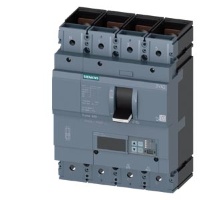 circuit breaker 3VA2 IEC frame 630 breaking capacity class E Icu=200 kA @ 415 V 4-pole, line protection ETU860, LSIG, In=630A overload protection Ir=250A ... 630A short circuit protection Isd=0,6...9xIn, Ii=1,5...9xIn neutral protection adjustable(OFF up