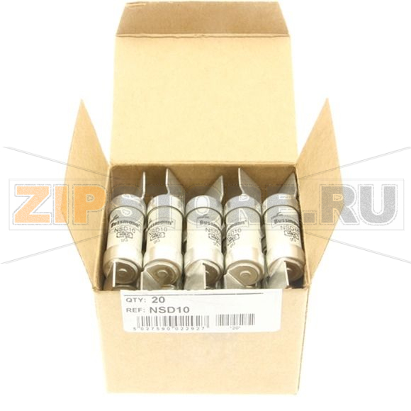 Предохранитель, 10 A, AC 550 В, 80 кА, BS88/F1, 14x59 мм, gL/gG, BS Eaton 10AMP 550V AC BS88 FUSE 