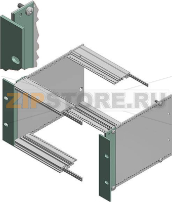 Фланец 3/6 U, U 6, анодированный алюминий, для монтажа с BSW Bopla FL 00600 