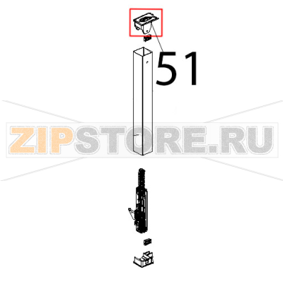 Tappo sup. SX colonnina porta vetro interno linemiss Unox XF 183 Tappo sup. SX colonnina porta vetro interno linemiss Unox XF 183Запчасть на деталировке под номером: 51