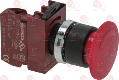 АВАРИЙНАЯ КНОПКА С КРАСНОЙ БЛОКИРОВКОЙ, НЗ 