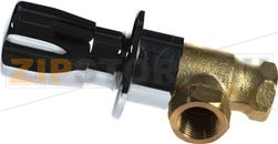 Built-in corner valve, 1/2 with handle 