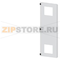 SIVACON, door half, left, with cutout for filter fan, with ventilation openings H: 2000 mm, W: 600 mm, RAL 7035, Protection class 1 Siemens 8MF1060-2UT25-3BA2