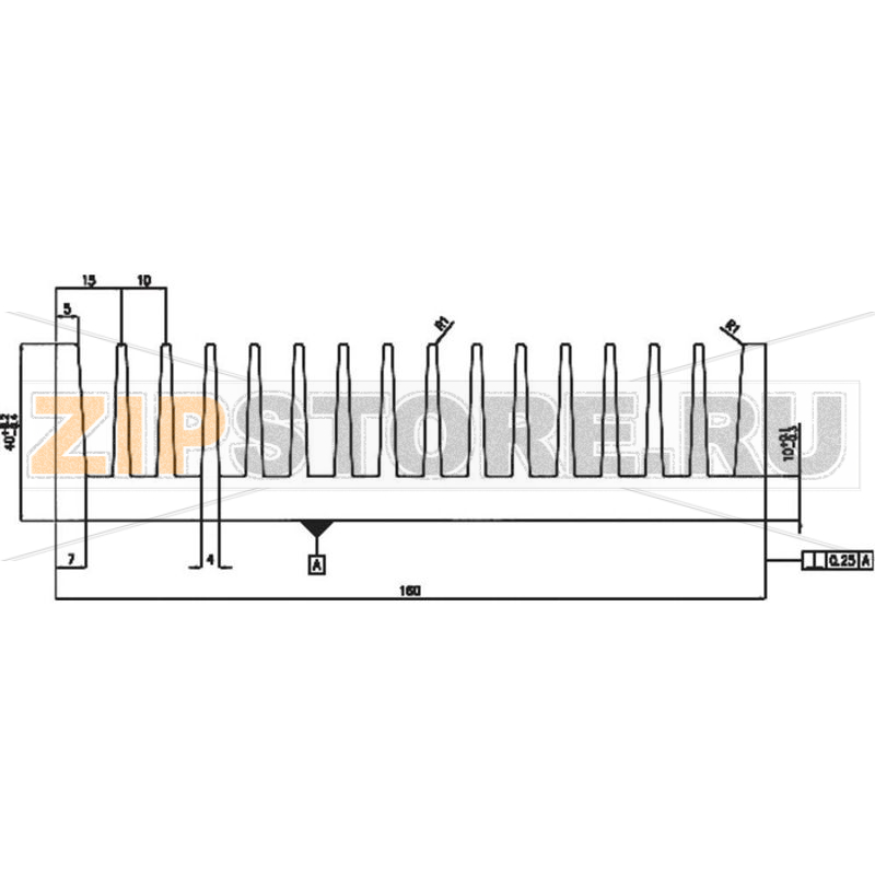 Радиатор 1.18 К/Вт, 100x160x40 мм Pada Engineering 8214/100/N 