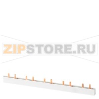 Шина штырьевая, 2-фаз. 10 mm2, 56 мод.  серая изолированная может быть отрезана для УОДП 5SM602.-2 Siemens 5ST3735-1