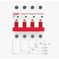 Выключатель нагрузки 100 А, 4 полюса CNC Electric A050077