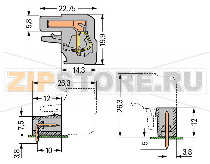 MCS MIDI Classic 1-проводниковая розетка; угловые; 2,5 мм; Шаг контактов 5 мм; 3-пол.; 2,50 mm; серые Wago 232-203/026-000 Универсальное соединение для всех типов проводниковПростая предварительная сборка и монтаж на устройстве посредством горизонтального и вертикального монтажа CAGE CLAMP®Встроенные тестовые портыВозможны варианты кодировки...
