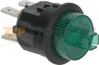 ДВУХПОЛЮСНЫЙ ЗЕЛЕНЫЙ ПЕРЕКЛЮЧАТЕЛЬ 10A 250В