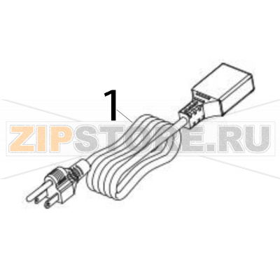 Power cord, EU 90 degree TSC MX241P Power cord, EU 90 degree TSC MX241PЗапчасть на деталировке под номером: 1