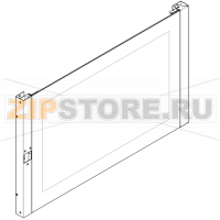 Assieme siliconatura vetro esterno + piantoni porta al per forno modd Tecnoeka EKF 411 D AL UD 