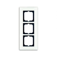 Рамка трехместная, белое стекло ABB 11604.83