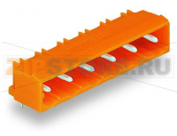 MCS MIDI Classic Вилка THT; 1.0 x 1.0 mm solder pin; угловые; Шаг контактов 7,62 мм; 3-пол.; оранжевые Wago 231-933/001-000