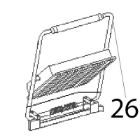 Threaded handle Roller Grill Majestic