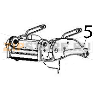 Ribbon carriage, 300 DPI Zebra ZD430 Ribbon carriage, 300 DPI Zebra ZD430Запчасть на деталировке под номером: 5