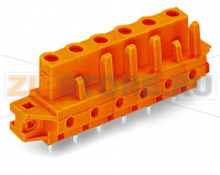 MCS MIDI Classic Розетка под пайку THT; 0.6 x 1.0 mm solder pin; прямые; зажимное кольцо; Шаг контактов 7,62 мм; 12-пол.; оранжевые Wago 232-772/031-000