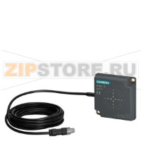 MOBY E, АНТЕННА ANT 1, 3-МЕТРОВЫЙ КАБЕЛЬ, IP 65, ОТ -25 ДО +70 ГРАД/C, 75X75X20 MM, МАКС. РАССТОЯНИЕ: 100 MM (В ЗАВИСИМОСТИ ОТ MDS), ДЛЯ СОЕДИНЕНИЯ С: SLG 75 Siemens 6GT2398-1CB00