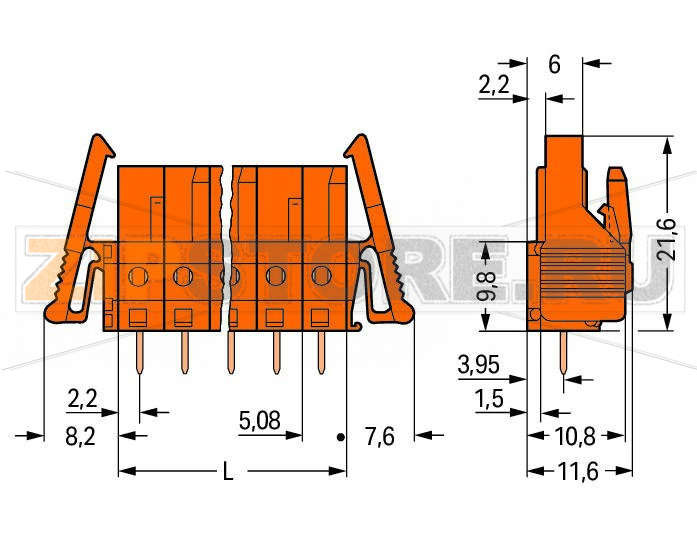 MCS MIDI Classic Розетка под пайку THT; 0.6 x 1.0 mm solder pin; прямые; Фиксирующий рычаг; Шаг контактов 5,08 мм; 10-пол.; оранжевые Wago 232-170/039-000 Встроенные тестовые порты для тестовых штекеров O 2 ммДля соединений "провод-провод" и "плата-провод"Выходы под печатные платы с защитой от касанияЛегко идентифицируемые входы и выходы печатной платыВозможны варианты кодировки...