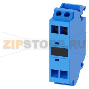 Опорная клемма, цвет: синий, подключение на пружинных клеммах: для крепления на переднюю панель Siemens 3SU1400-1DA50-3AA0 