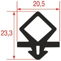 УПЛОТНИТЕЛЬ ВРАЩАЮЩЕЙСЯ ДВЕРИ TN - 6 М