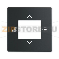 Накладка на терморегулятор, 6109/03-885-500, чёрный бархат ABB 2CKA006155A0065