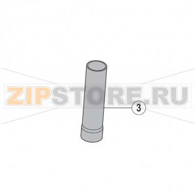 Hose Hobart UXT-10A                                                                Hose&nbsp; Hobart UXT-10AЗапчасть на сборочном чертеже под номером: 3Название запчасти на немецком языке языке: Hose Hobart UXT-10A
