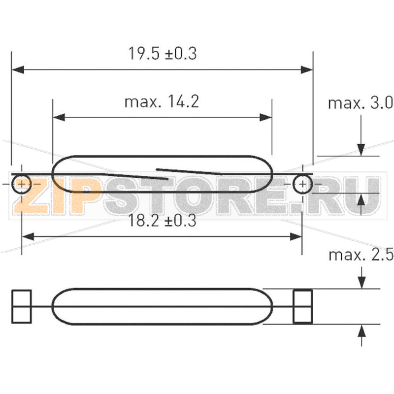Геркон SMD 200 В/DC, 140 В/AC, 1 A, 10 Вт PIC PMC-1401T 