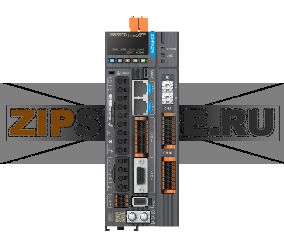Сервопривод 220 В, 1.6 A, 0.2 кВт, EtherCAT (FSoE), STO, 1 фаза, IP20 Inovance SV680NS1R6S-GINT 