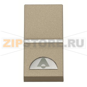 Механизм одноклавишной кнопки, одномодульный, шампань ABB 2CLA210400N1901 