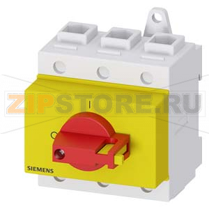 АВАРИЙНЫЙ ГЛАВНЫЙ УПРАВЛЯЮЩИЙ ПЕРЕКЛЮЧАТЕЛЬ 3 ПОЛЮСА IU=100, P/AC-23A AT 400V=37KW МОНТАЖНОЕ ОСНОВАНИЕ МОНТ. РЕЙКА /МОНТАЖ ПОСР. 2 ОТВЕРСТИЙ РЫЧАГ КРАСН\ЖЕЛТ. Siemens 3LD2730-0TK13 
