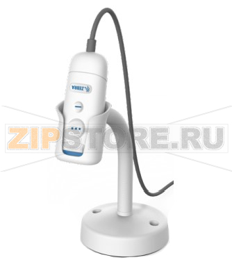Подставка для сканера штрих-кода, белая Zebra CS6080-SR Подставка с изогнутой ножкой для сканера штрих-кодов Zebra CS6080-HC