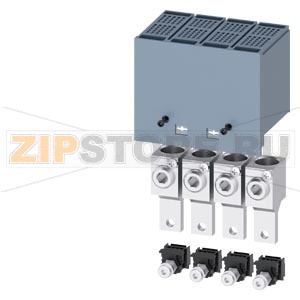 КЛЕММА ДЛЯ КРУГЛОГО ПРОВОДА 2 КАБЕЛЯ С КЛЕММОЙ ДЛЯ ВСПОМОГАТЕЛЬНОГО ПРОВОДА 4 ШТ. ПРИНАДЛЕЖНОСТЬ ДЛЯ 3VA1 100/160 Siemens 3VA9114-0JC12 