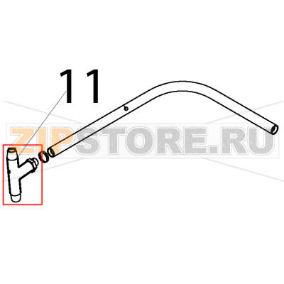 Pipe 3 fitting Silanos E1000 Pipe 3 fitting Silanos E1000Запчасть на деталировке под номером: 11